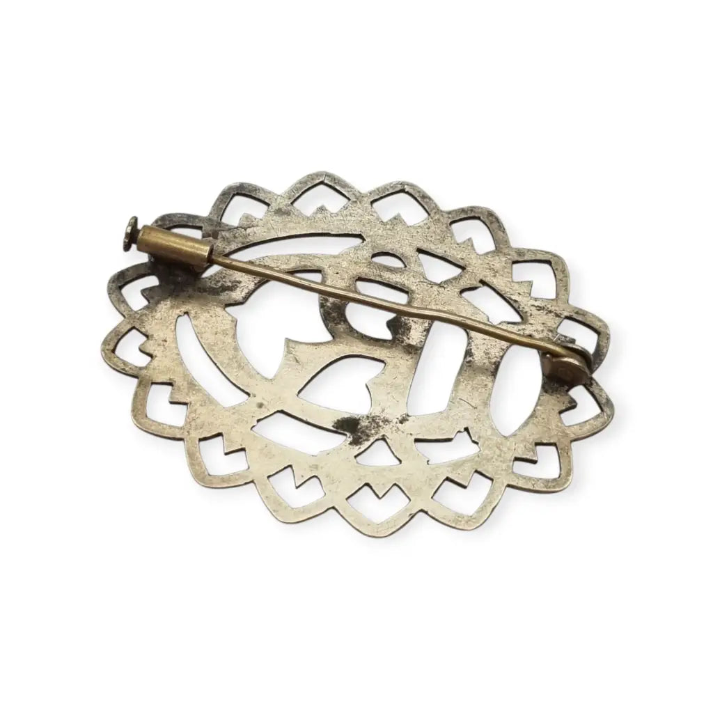 Broche antiguo iniciales “DR” o ’RD’ calado en plata Circa 1940. LaBizarreSusu
