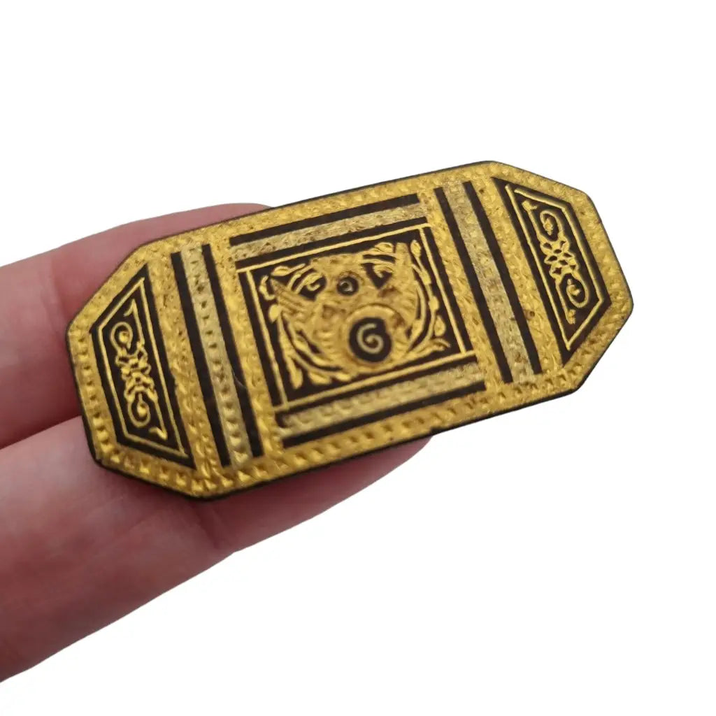 Broche Vintage Dorée | Plaqué Or De Tolède | Bijou Ancien Pour Femme