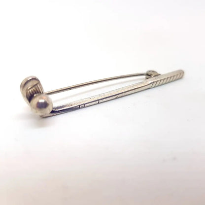 Broche Palo de golf plata Circa 1980 Joyería antigua y vintage.