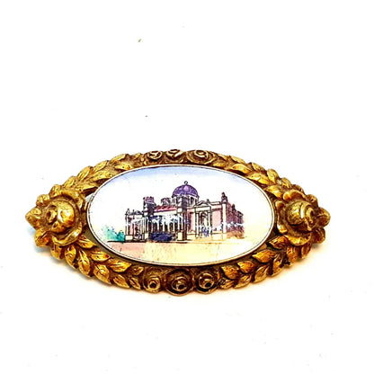 Broche de porcelana vintage joyas para mujer pintura antigua pin antiguo Regalos