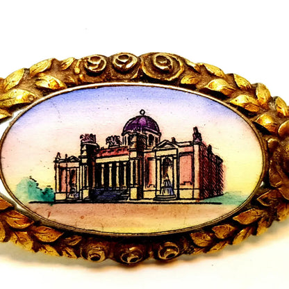 Broche de porcelana vintage joyas para mujer pintura antigua pin antiguo Regalos