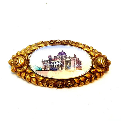 Broche de porcelana vintage joyas para mujer pintura antigua pin antiguo Regalos