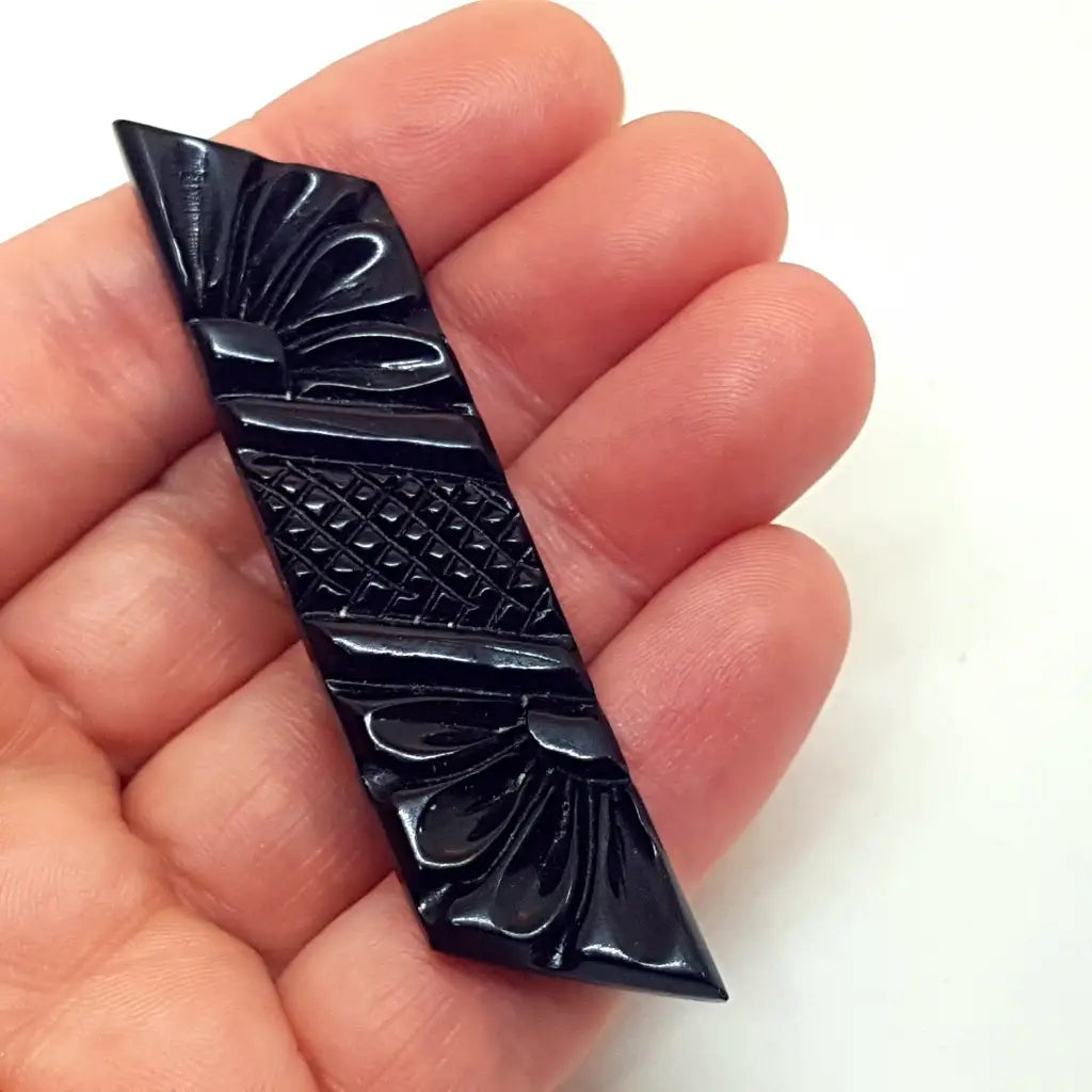 Broche Vintage Portrait En Bakélite - Bijou Ancien Et Unique - État Occasion