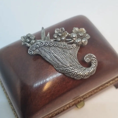 Broche vintage broche de flor diseño original. Años 80. Pin. Joyería