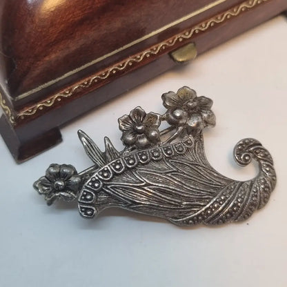 Broche vintage broche de flor diseño original. Años 80. Pin. Joyería