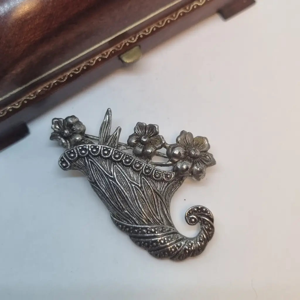 Broche vintage broche de flor diseño original. Años 80. Pin. Joyería