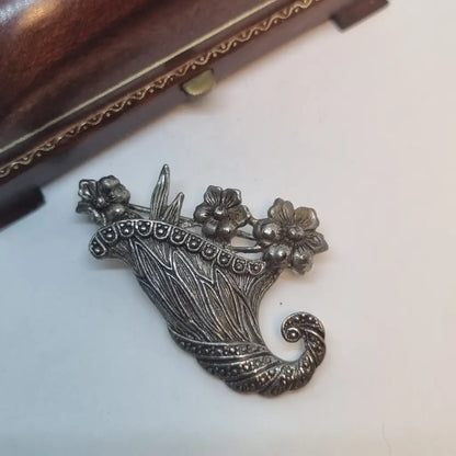 Broche vintage broche de flor diseño original. Años 80. Pin. Joyería