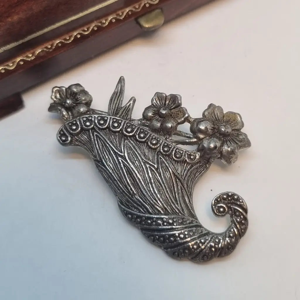 Broche vintage broche de flor diseño original. Años 80. Pin. Joyería