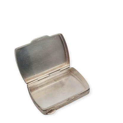Caja italiana de plata 800 con decoración guilloché estilo clásico años 80 90.