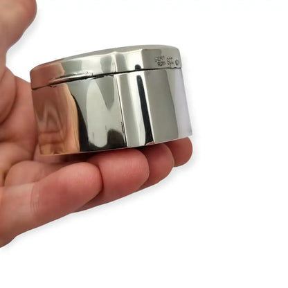 Caja en plata 800 con forma octogonal marcada “SERRA ROMA” diseño elegante