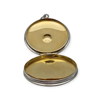 Caja porta viático antigua en plata 925 hostiario vintage con símbolo cristiano