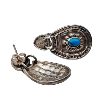 Pendientes azules para mujer plata de ley 925 azul turquesa estilo Boho regalos