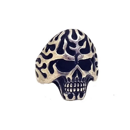 Anillo de calavera en plata ley para hombre talla 10 USA.