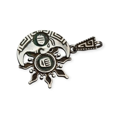 Colgante mexicano de sol y luna en plata maya 925 modelo MM 229 TASMAN