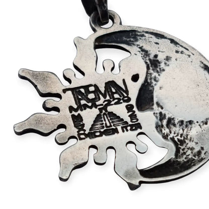 Colgante mexicano de sol y luna en plata maya 925 modelo MM 229 TASMAN