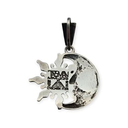 Colgante mexicano de sol y luna en plata maya 925 modelo MM 229 TASMAN