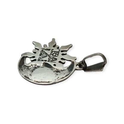 Colgante mexicano de sol y luna en plata maya 925 modelo MM 229 TASMAN