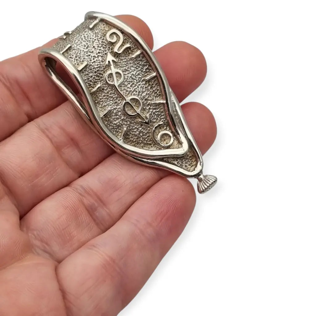 Colgante de plata 925 Haniotis Grecia inspirado en reloj Dalí “La