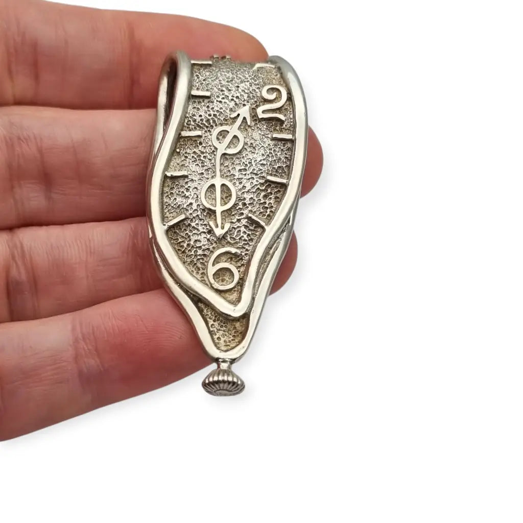 Colgante de plata 925 Haniotis Grecia inspirado en reloj Dalí “La