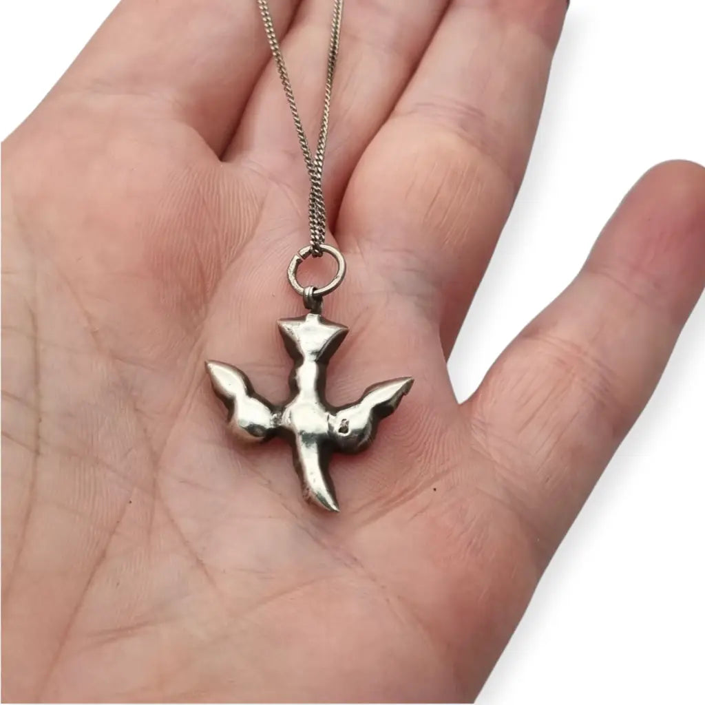 Colgante victoriano de plata del Espíritu Santo paloma blanca Circa XIX regalo