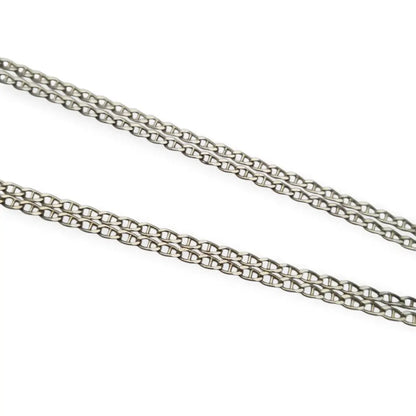 Colgante vintage de ancla plata con cadena estilo náutico circa 1970 80.