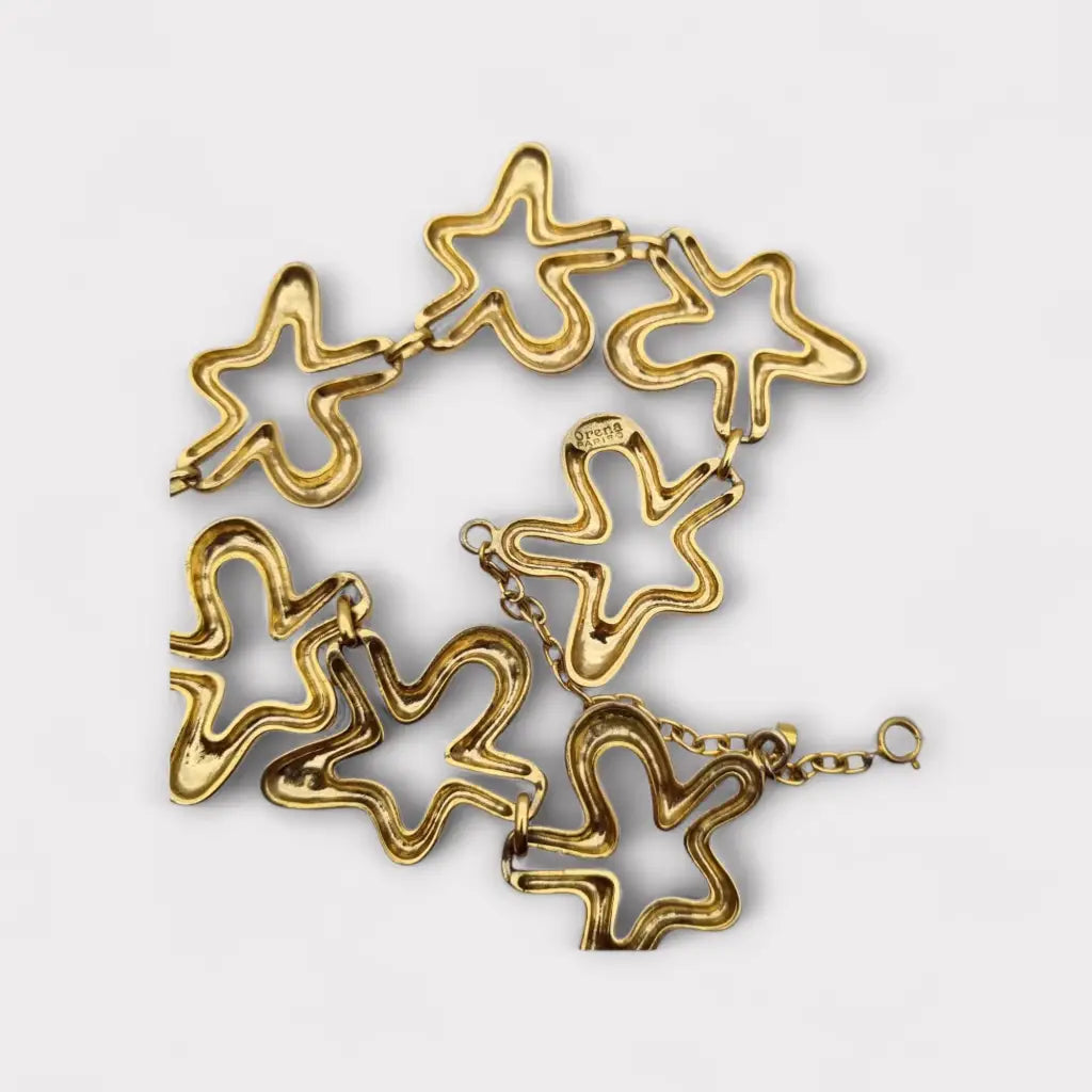 Collar vintage Orena Paris de los años 80 y 90 diseño estrella abstracta