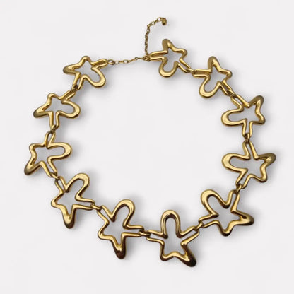 Collar vintage Orena Paris de los años 80 y 90 diseño estrella abstracta