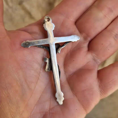 Cruz de plata Colgante cruz ley crucifijo