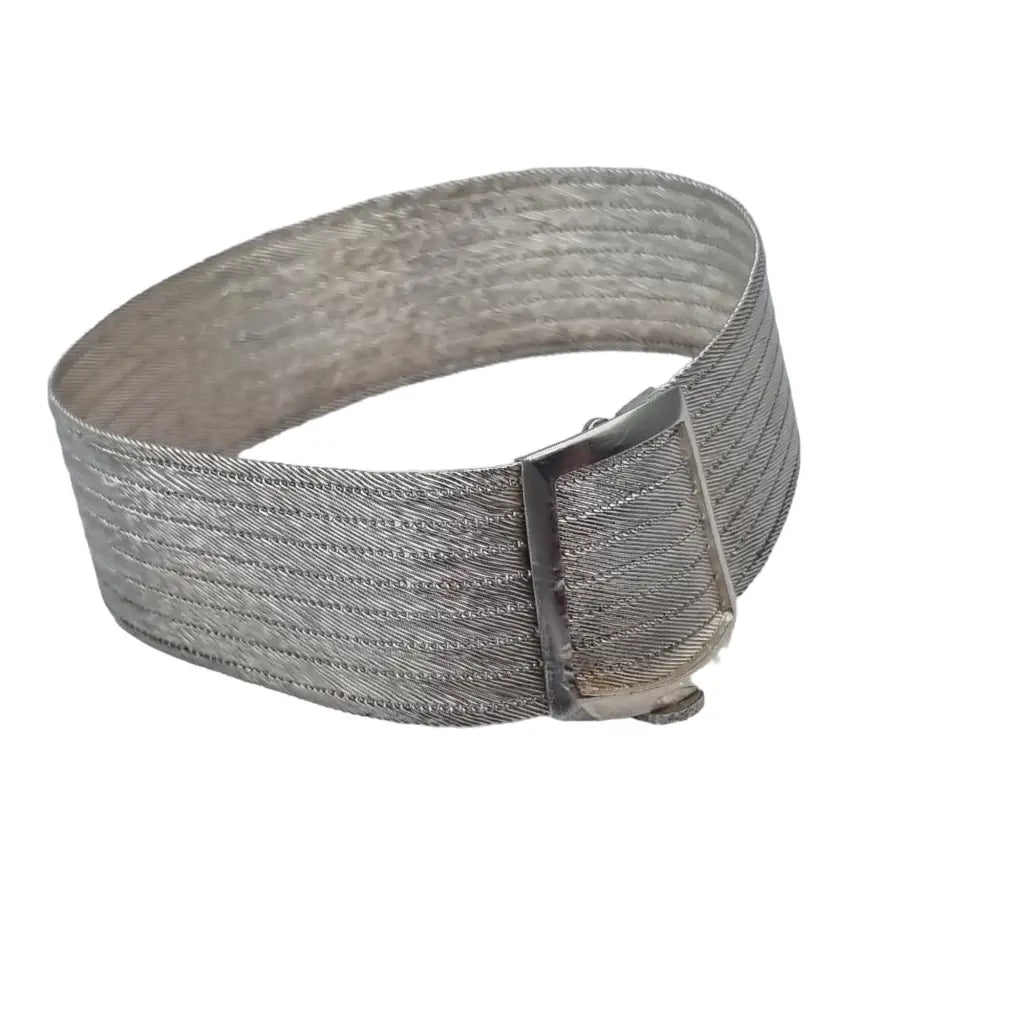 Pulsera Silver Trabzon hebilla flexible tejida a mano con alambre de plata