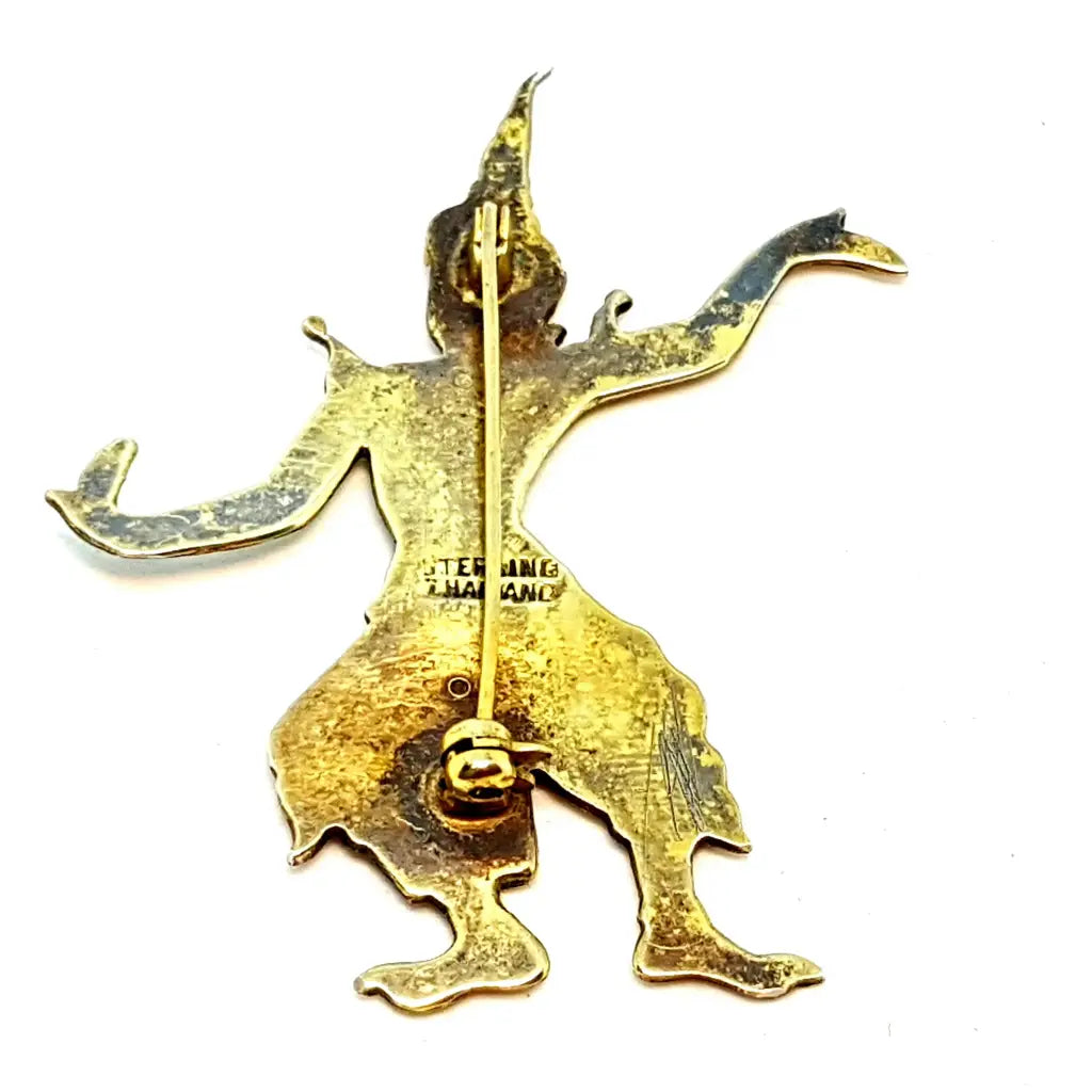 Grande Broche Vintage Danseuse Couleur Or - Bijou Rare Et Superbe - Occasion Parfaite