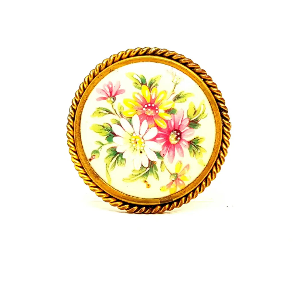 Broche Vintage/Broche de Limoges/Broche Francés. porcelana Limoges.