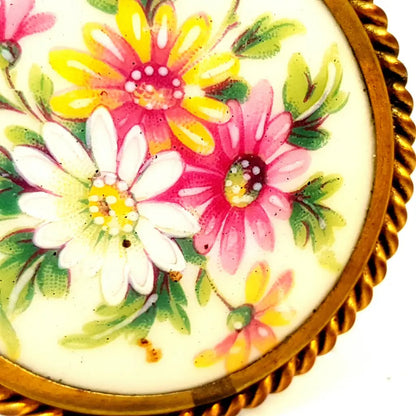 Broche Vintage/Broche de Limoges/Broche Francés. porcelana Limoges.