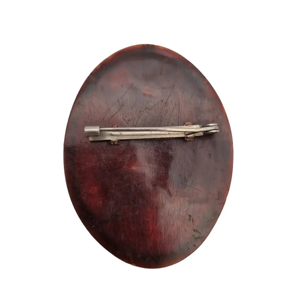 Broche de camafeo para mujer escena romana o griega vintage pin celuloide