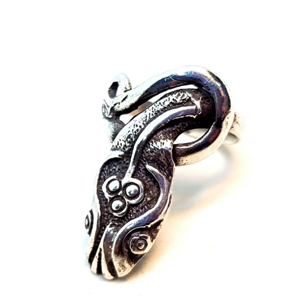 Anillo de serpiente plata ley boho joyería para mujer anillo