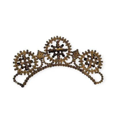 Tiara rara acero facetado remachado época de Napoleón I 1800 coleccionables.