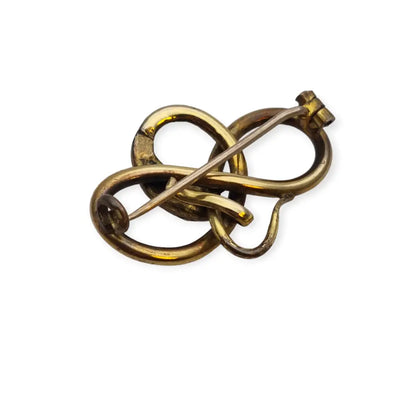 Broche victoriano antiguo de serpiente oro relleno regalos para mujer 1900.