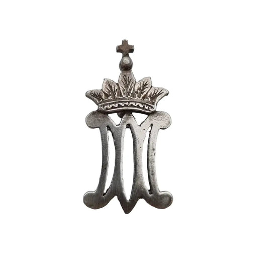 Encanto de collar M colgante victoriano plata 925 delicada letra inicial