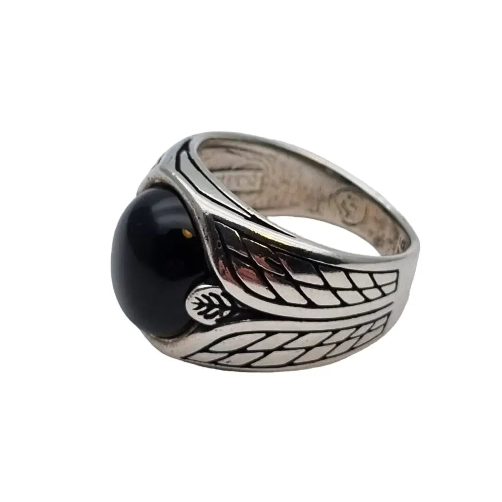 Anillo vintage mujer onix anillo negro plata de ley regalos originales