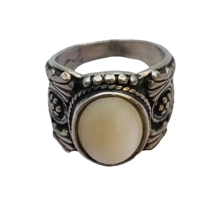 Anillo plata madre perla joyería anillo boho anillos vintage