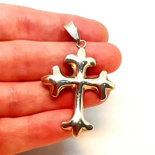 Cruz de plata México Plata. Joyería religiosa regalos para católicos