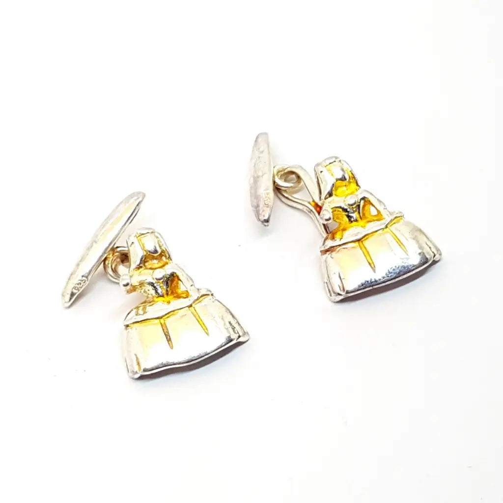 Gemelos vintage para hombre plata antigua Las Meninas Velázquez. Hacia 1990.