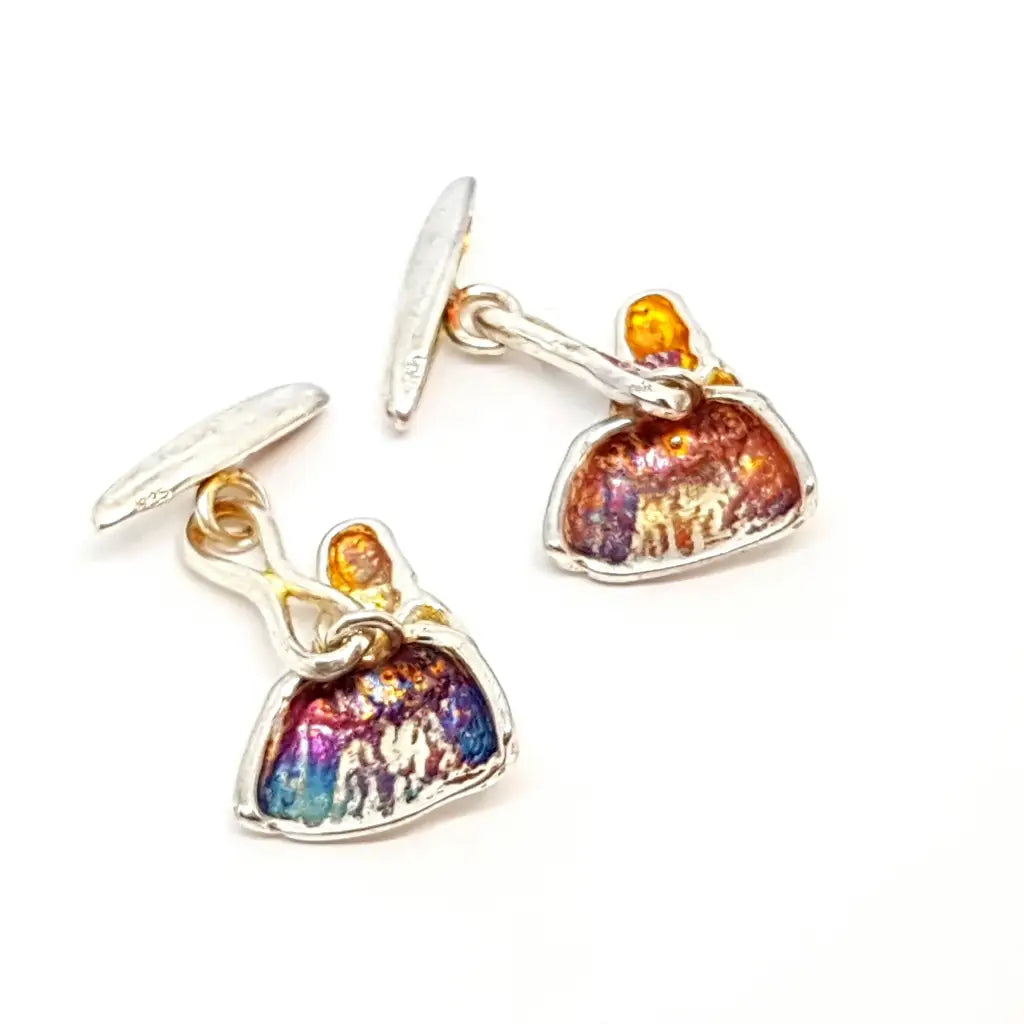Gemelos vintage para hombre plata antigua Las Meninas Velázquez. Hacia 1990.