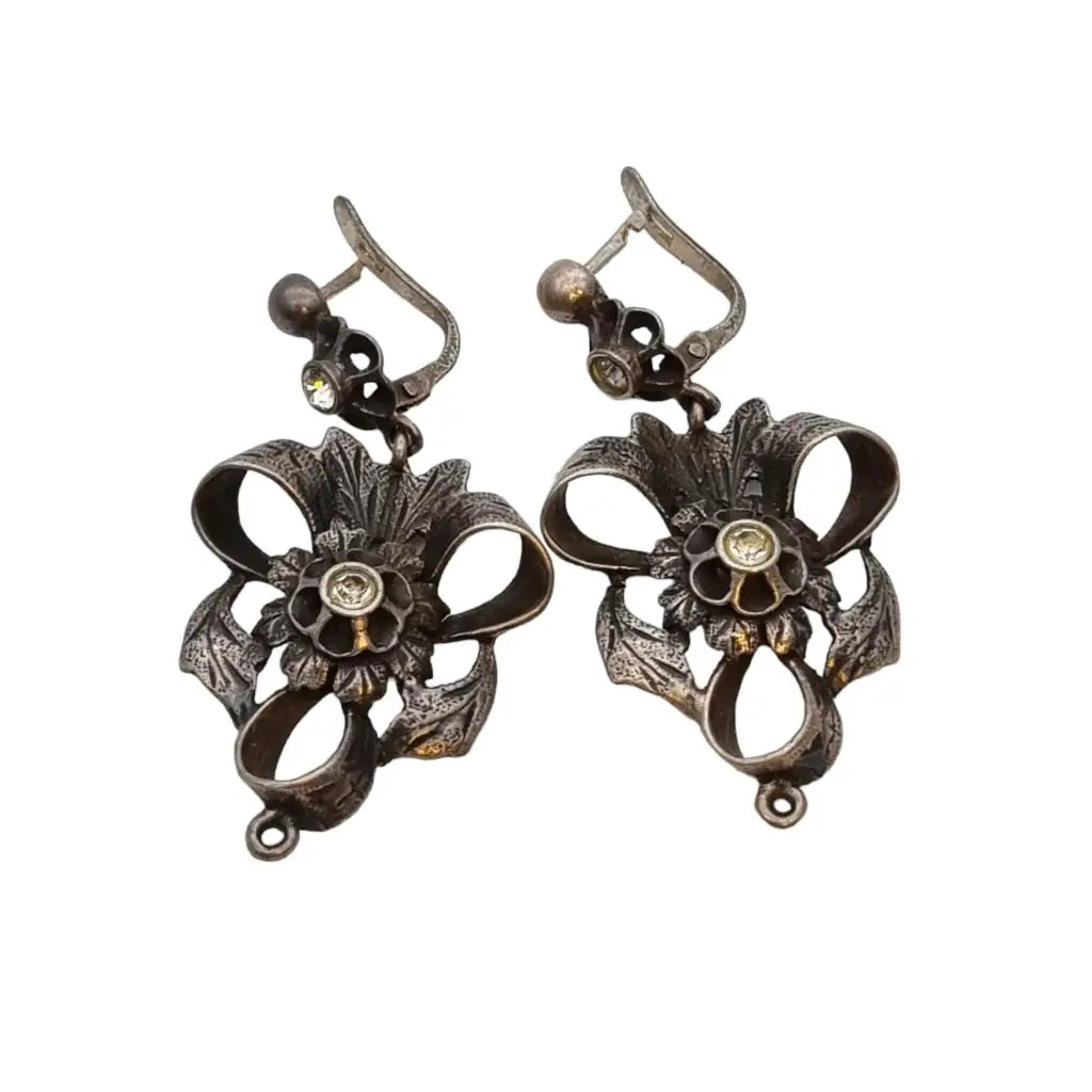 Pendientes de plata victoriana pendientes lágrima ley 925 joyas