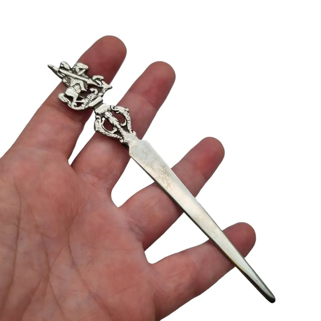 Marcapáginas plata abrecartas san jorge y el dragón sant jordi regalos