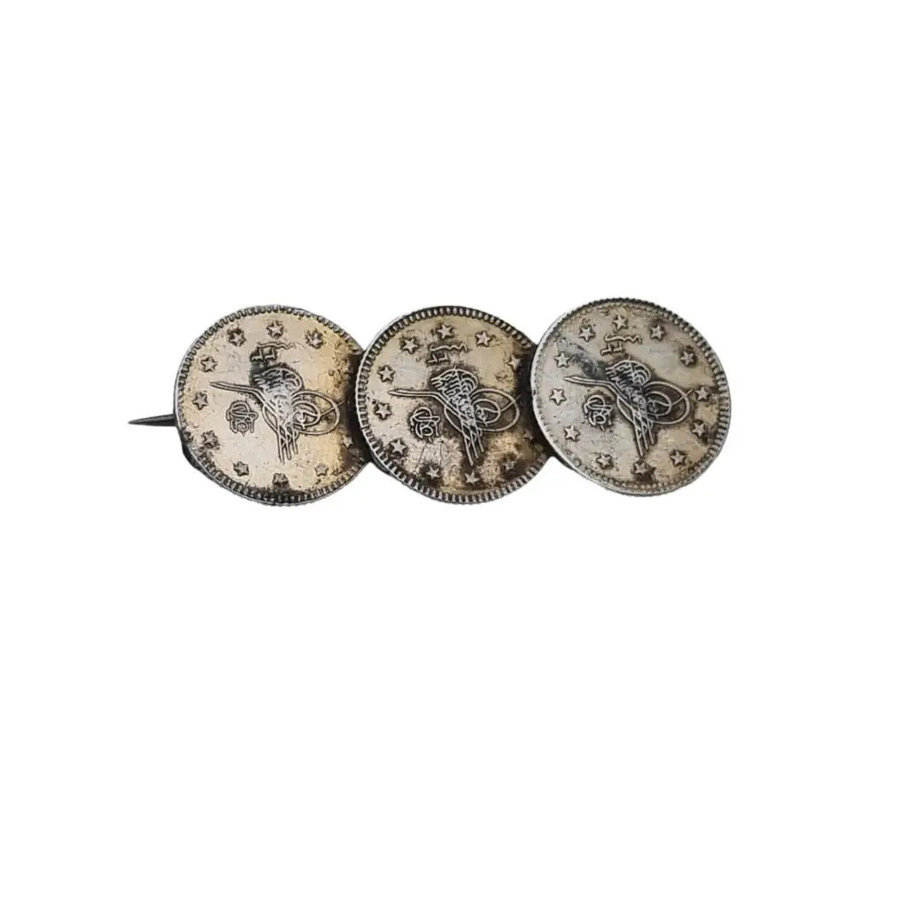 Joyas de monedas para mujer joyas plata broche vintage