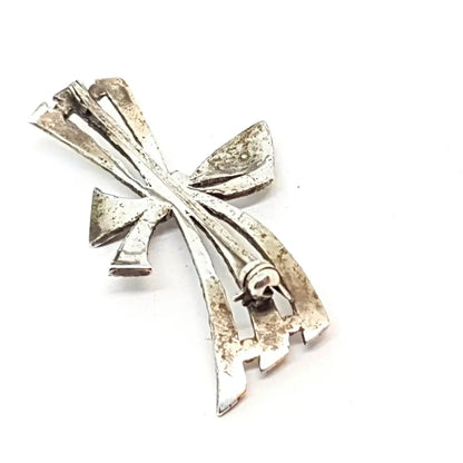 Lazo de plata Broche con marquesitas. Estilo modernista. SXX. Joyería