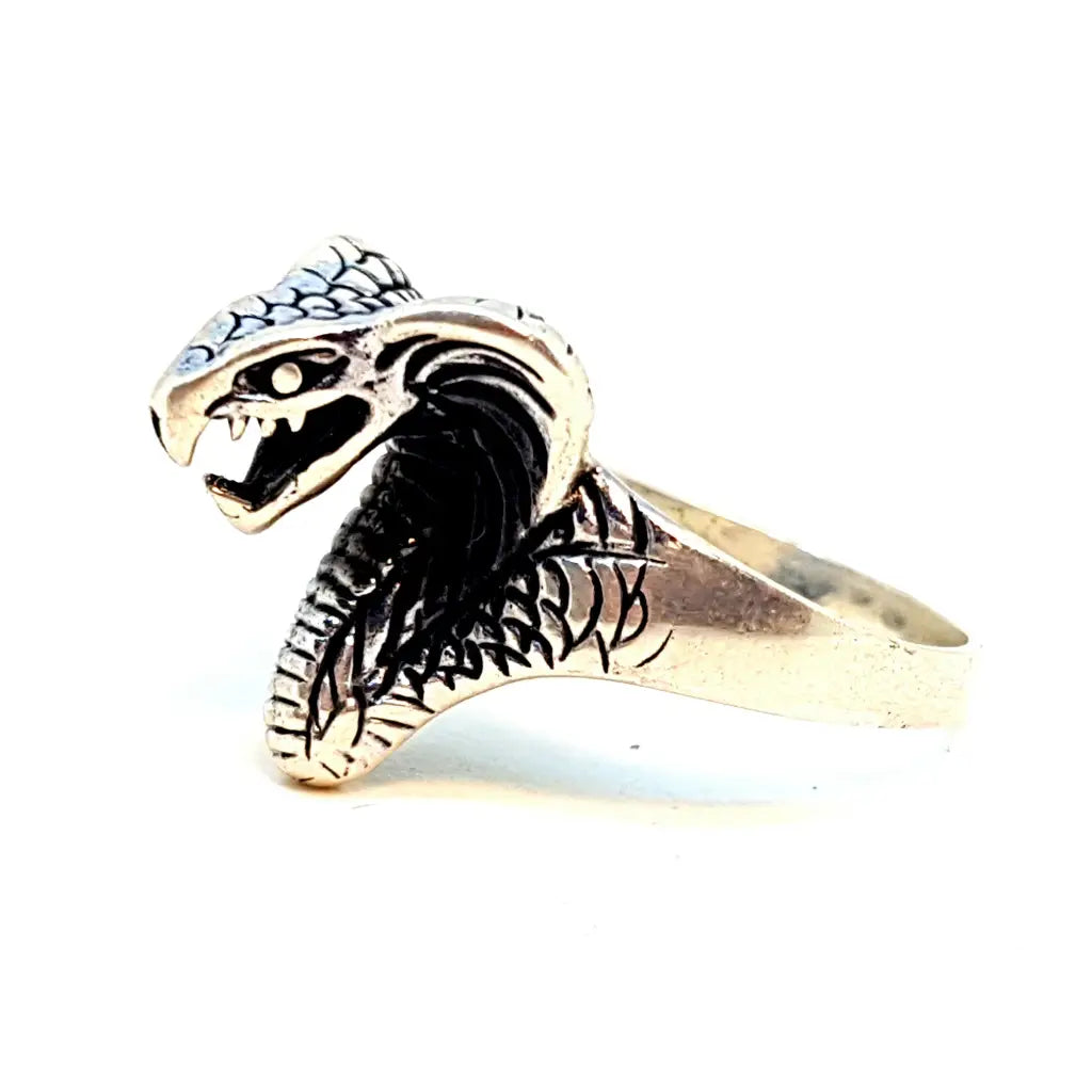 Anillo cobra serpiente plata de ley joya para mujer anillo