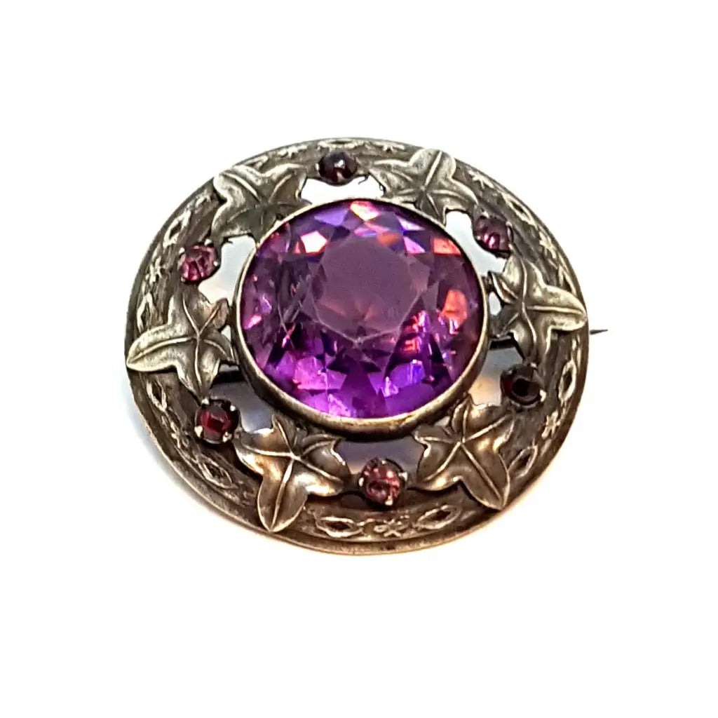 Broche de plata victoriana. Circa 1900. Joyería antigua y vintage.