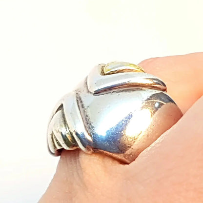 Anillo modernista anillos vintage de plata para mujer