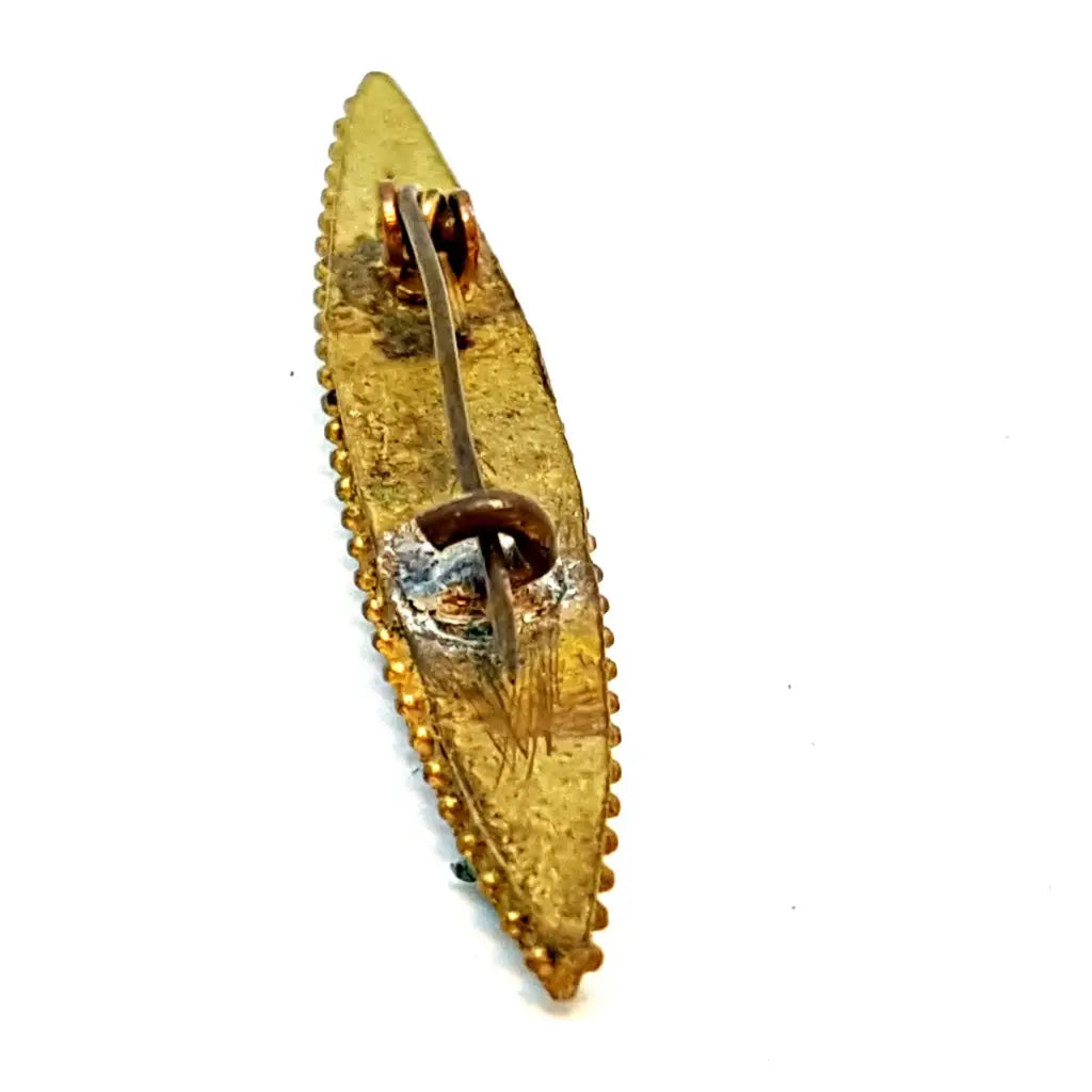 Broche micromosaico Roma micromosaico. Circa 1920. Joyería antigua y vintage.